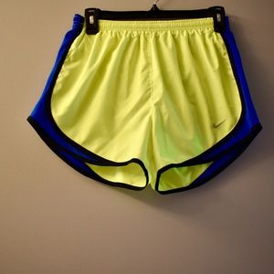 Neon and Blue Nike Running Shorts